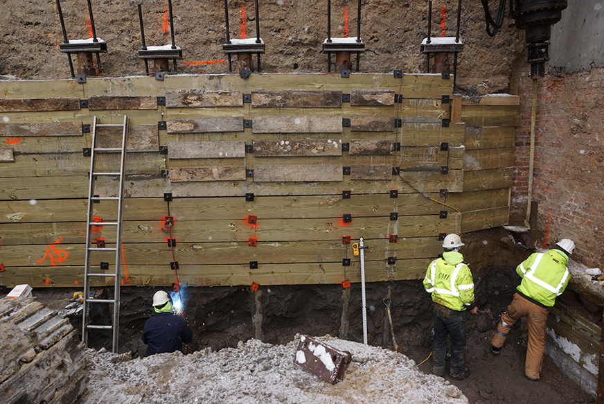 7” OD x.300” WT HELICAL PILE UNDERPINNING