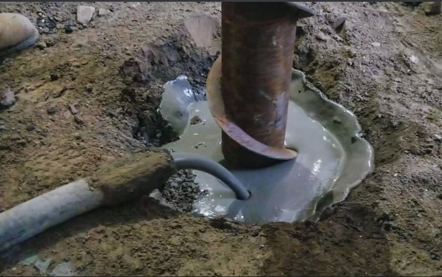 Stelcor Drilled-In Displacement Micropiles at Cornell University