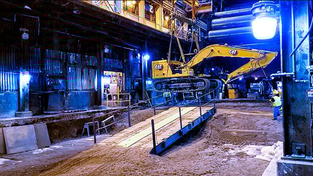 FLYING EXCAVATORS AND STELCOR DDM’S AT A PAPER MILL IN DULUTH, MN