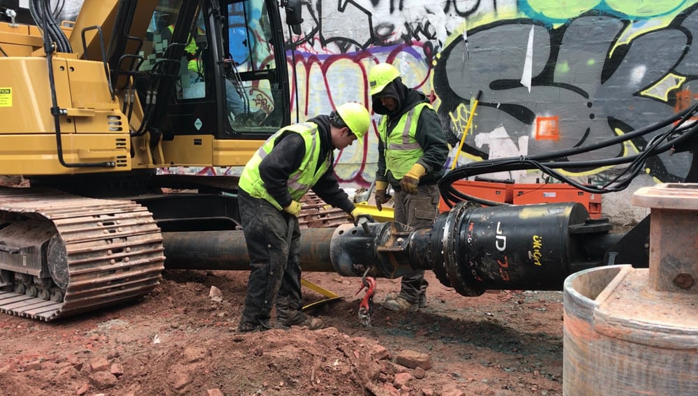 74 Grand St SOE 12 3/4" Helical PIpe PIles 1