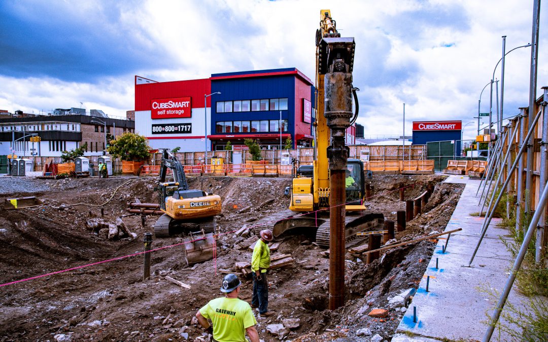 12.75″ helical pipe piles for soe in the Bronx